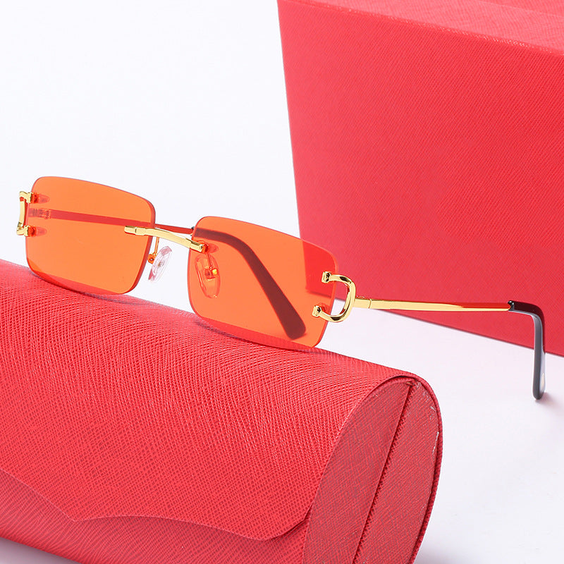 Damen elegante Halbrahmenbrille mit luxuriösem Metallgestell Brehn