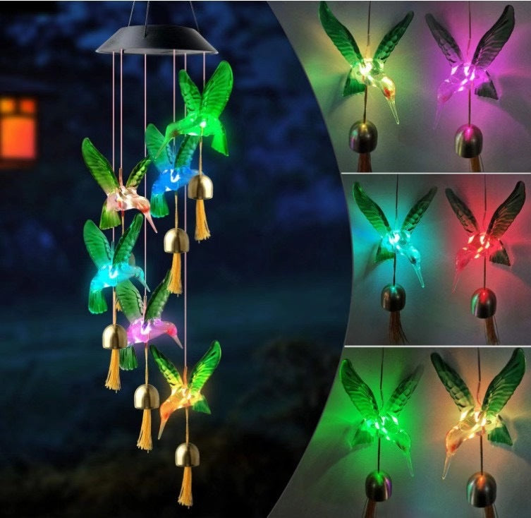 LED Solar Schmetterling Windspiel Garten Hängelampe Brehn