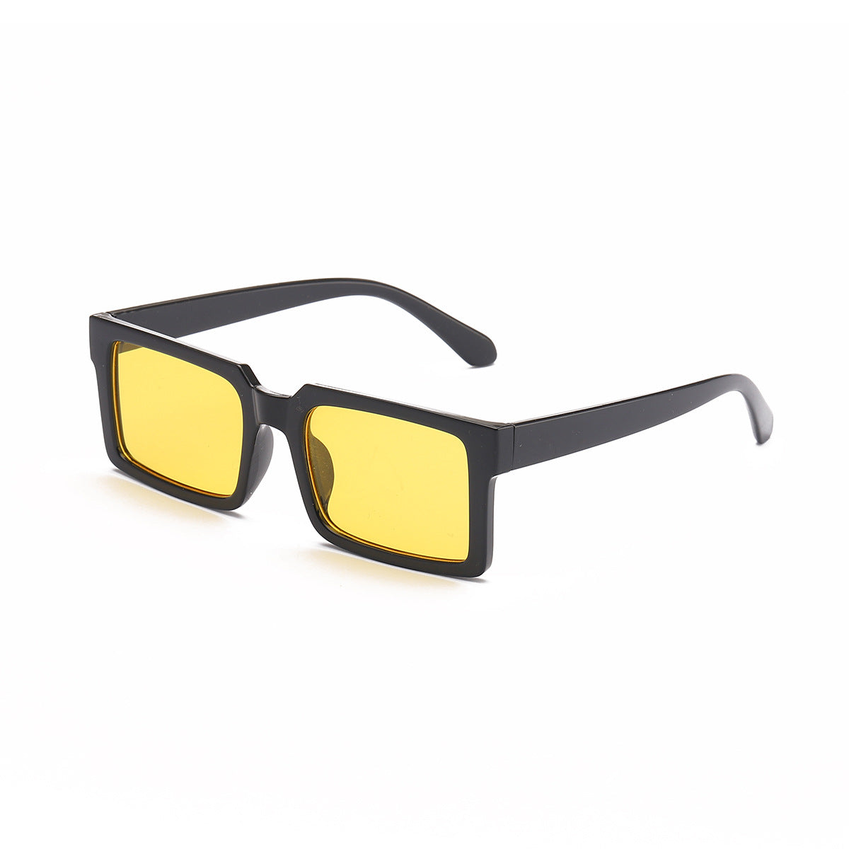 Damen modische rechteckige Sonnenbrille mit gelben Gläsern Brehn