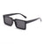 Damen modische rechteckige Sonnenbrille mit gelben Gläsern Brehn