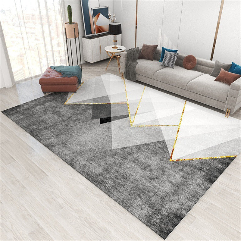 Formeller geometrischer Druckteppich mehrfarbiger Polypropylen-Teppich haustierfreundlicher maschinenwaschbarer Teppich für das Wohnzimmer