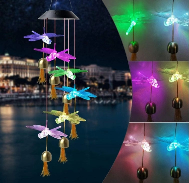 LED Solar Schmetterling Windspiel Garten Hängelampe Brehn