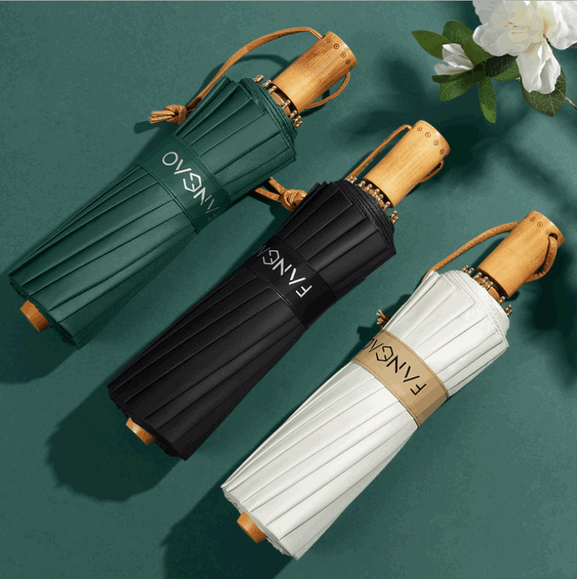 Damen eleganter Faltschirm mit ergonomischem Design Brehn