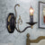 Brehn | Kandelaar Woonkamer Wandlamp Retro Metaal 1/2-Licht Zwarte Wandgemonteerde Lamp