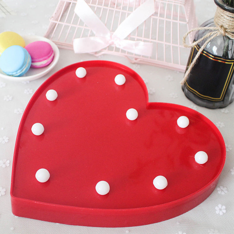 Brehn | Liefdevolle Hartvormige Batterij Nachtlamp Decoratieve Plastic Trouwerij Feest LED Feestverlichting