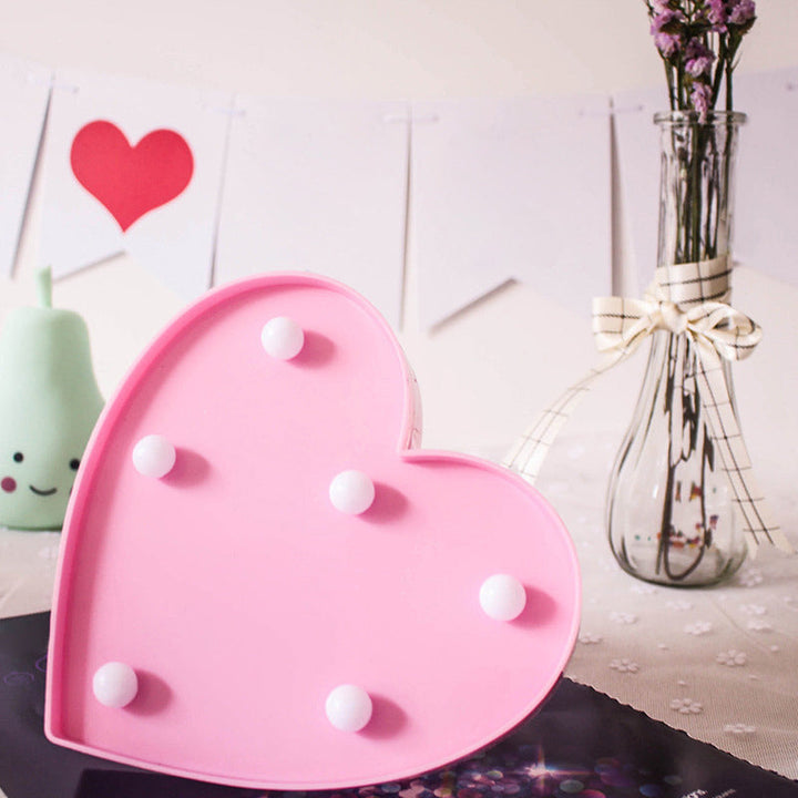 Brehn | Liefdevolle Hartvormige Batterij Nachtlamp Decoratieve Plastic Trouwerij Feest LED Feestverlichting