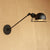 Vintage Industrial Bowl Wandlampe 1 Licht Eisen Wandlampe mit schwenkbarem Arm in Schwarz/Metall
