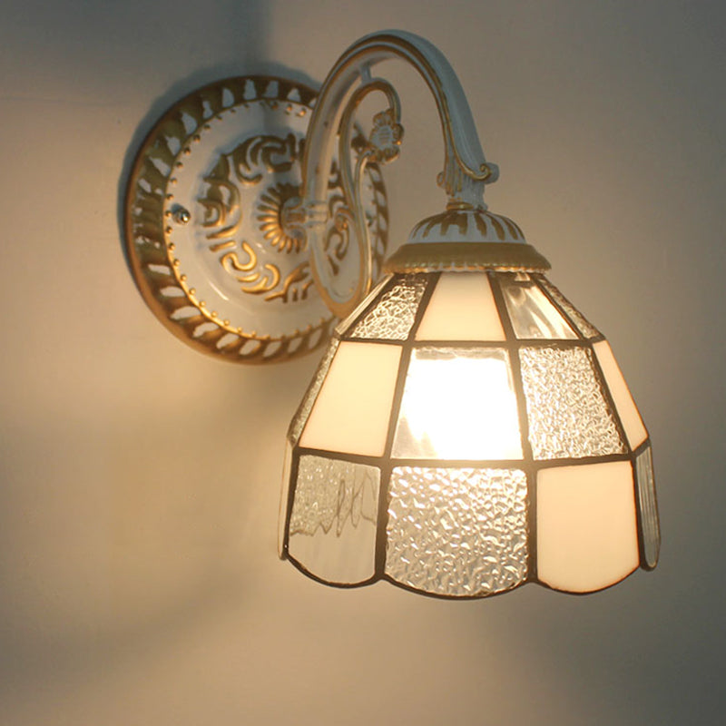 1-Kopf Shade Wandlampe Tiffany-Stil Handgefertigte Glas-Wandlampe für das Wohnzimmer