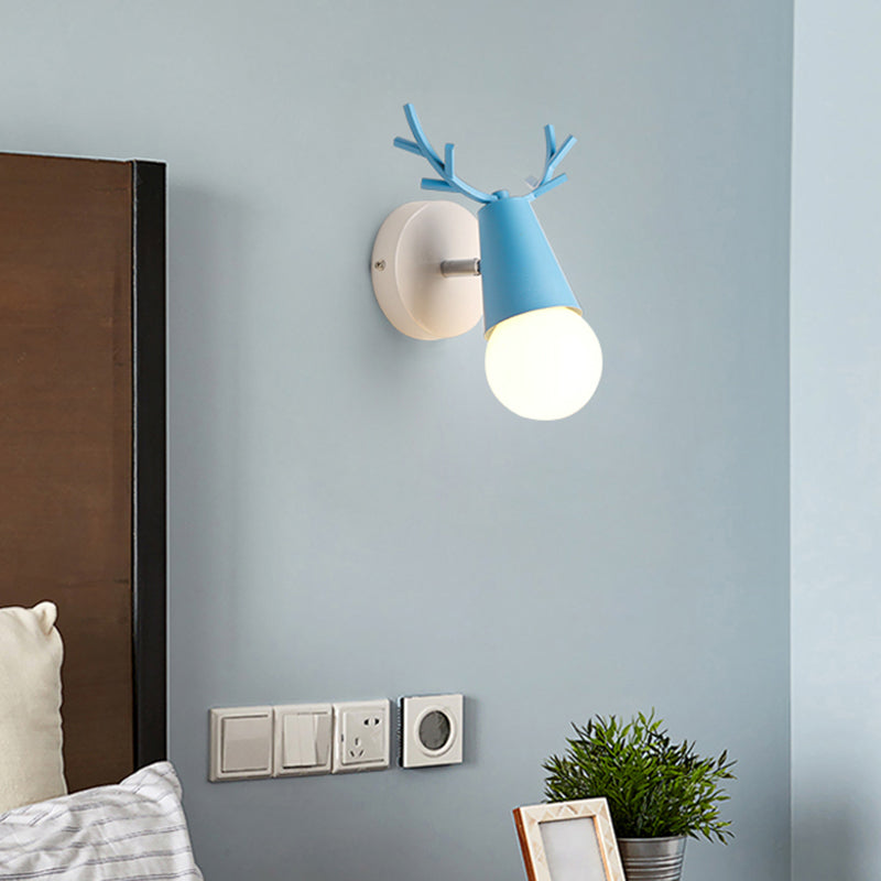Deer Vanity Light Fixture Nordic Style Metall Schlafzimmer Verstellbare Wandmontage Licht | Brehn