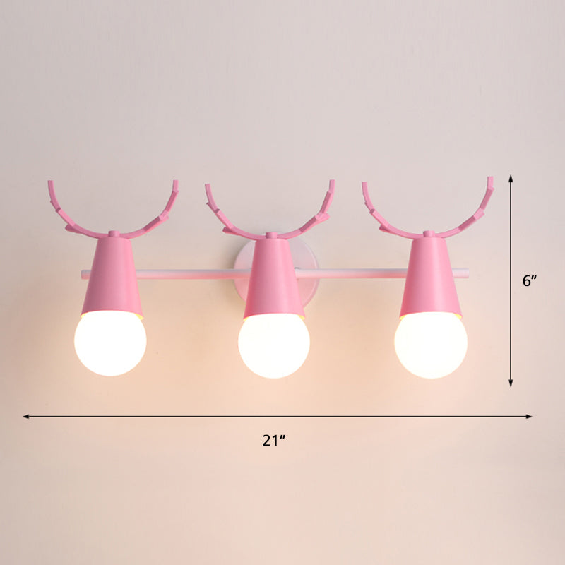 Deer Vanity Light Fixture Nordic Style Metall Schlafzimmer Verstellbare Wandmontage Licht | Brehn