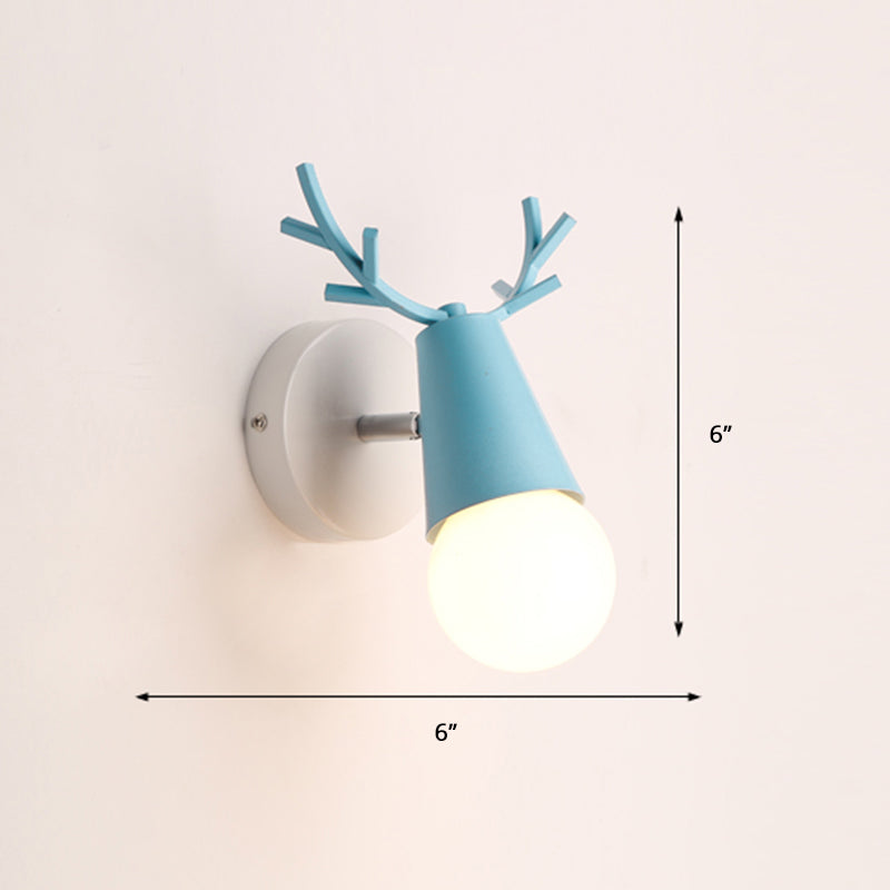 Deer Vanity Light Fixture Nordic Style Metall Schlafzimmer Verstellbare Wandmontage Licht | Brehn