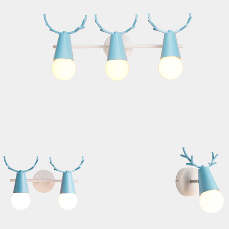 Deer Vanity Light Fixture Nordic Style Metall Schlafzimmer Verstellbare Wandmontage Licht | Brehn