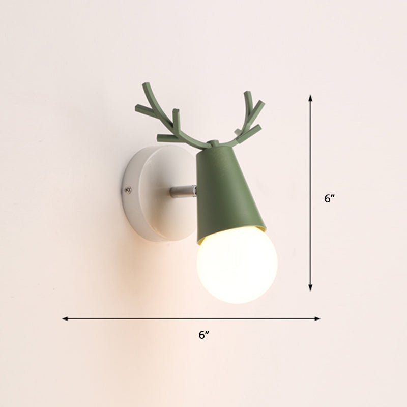 Deer Vanity Light Fixture Nordic Style Metall Schlafzimmer Verstellbare Wandmontage Licht | Brehn