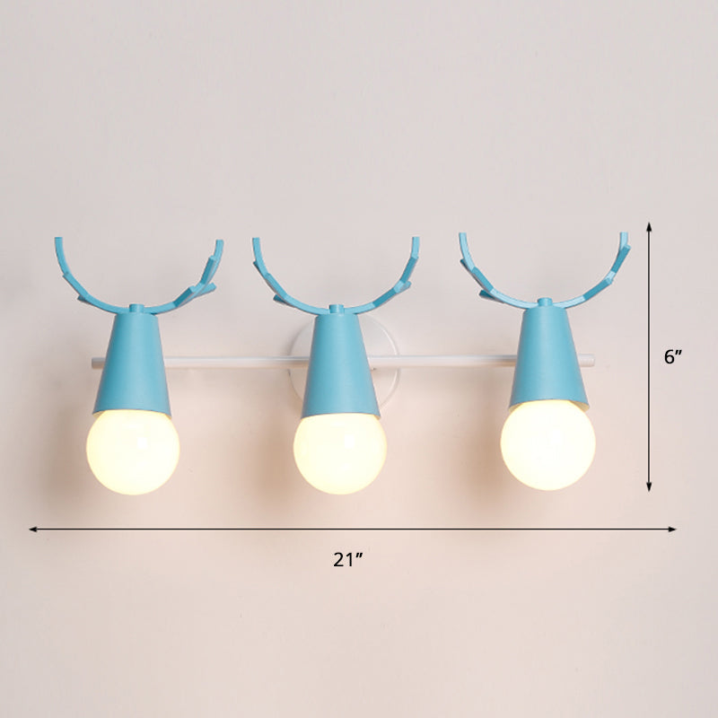 Deer Vanity Light Fixture Nordic Style Metall Schlafzimmer Verstellbare Wandmontage Licht | Brehn