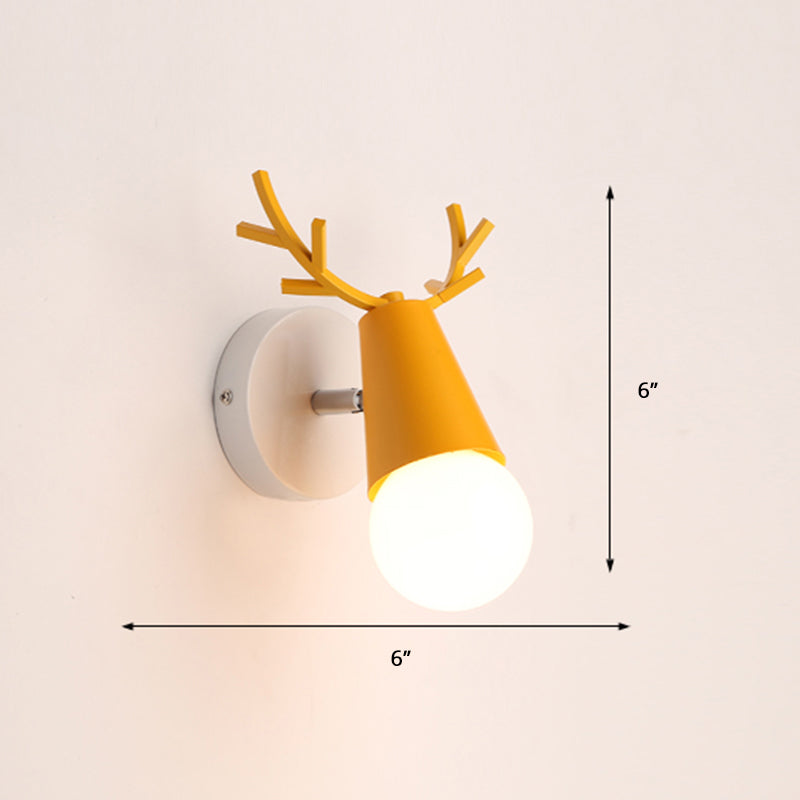 Deer Vanity Light Fixture Nordic Style Metall Schlafzimmer Verstellbare Wandmontage Licht | Brehn