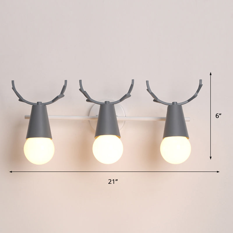 Deer Vanity Light Fixture Nordic Style Metall Schlafzimmer Verstellbare Wandmontage Licht | Brehn