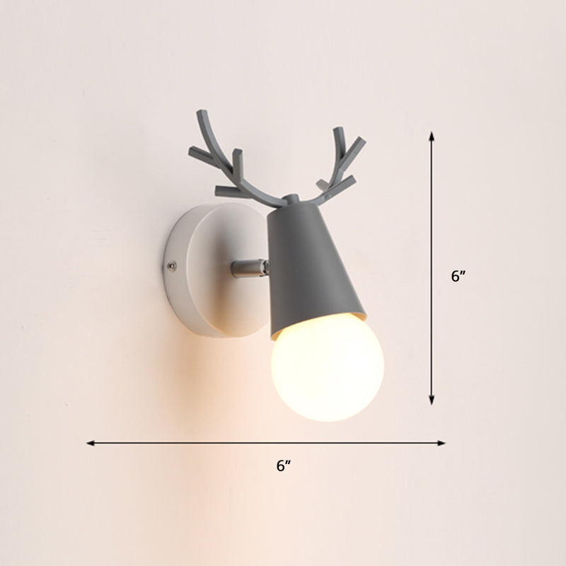 Deer Vanity Light Fixture Nordic Style Metall Schlafzimmer Verstellbare Wandmontage Licht | Brehn