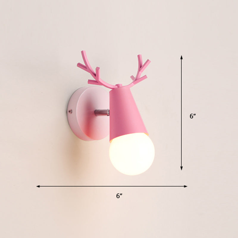 Deer Vanity Light Fixture Nordic Style Metall Schlafzimmer Verstellbare Wandmontage Licht | Brehn