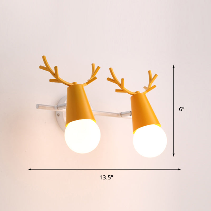 Deer Vanity Light Fixture Nordic Style Metall Schlafzimmer Verstellbare Wandmontage Licht | Brehn