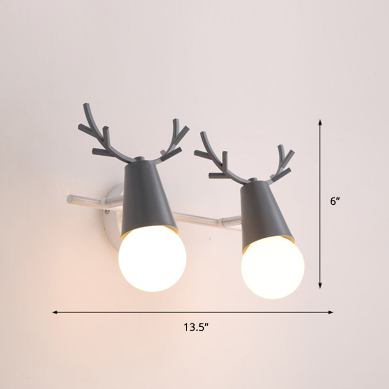 Deer Vanity Light Fixture Nordic Style Metall Schlafzimmer Verstellbare Wandmontage Licht | Brehn