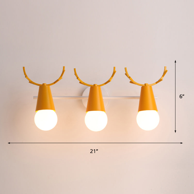 Deer Vanity Light Fixture Nordic Style Metall Schlafzimmer Verstellbare Wandmontage Licht | Brehn
