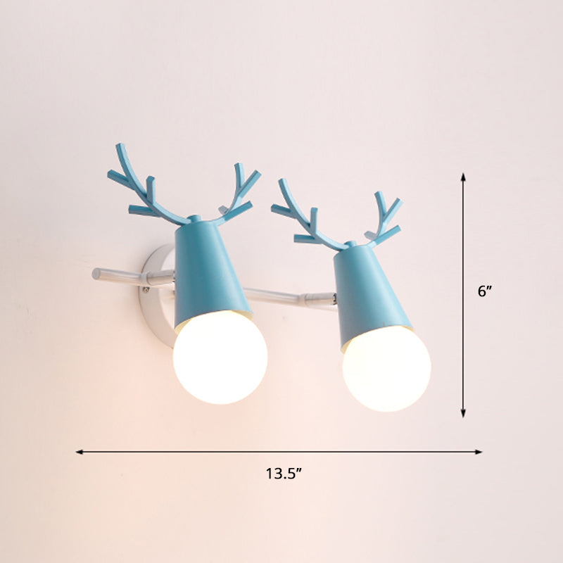 Deer Vanity Light Fixture Nordic Style Metall Schlafzimmer Verstellbare Wandmontage Licht | Brehn