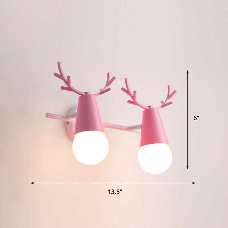 Deer Vanity Light Fixture Nordic Style Metall Schlafzimmer Verstellbare Wandmontage Licht | Brehn