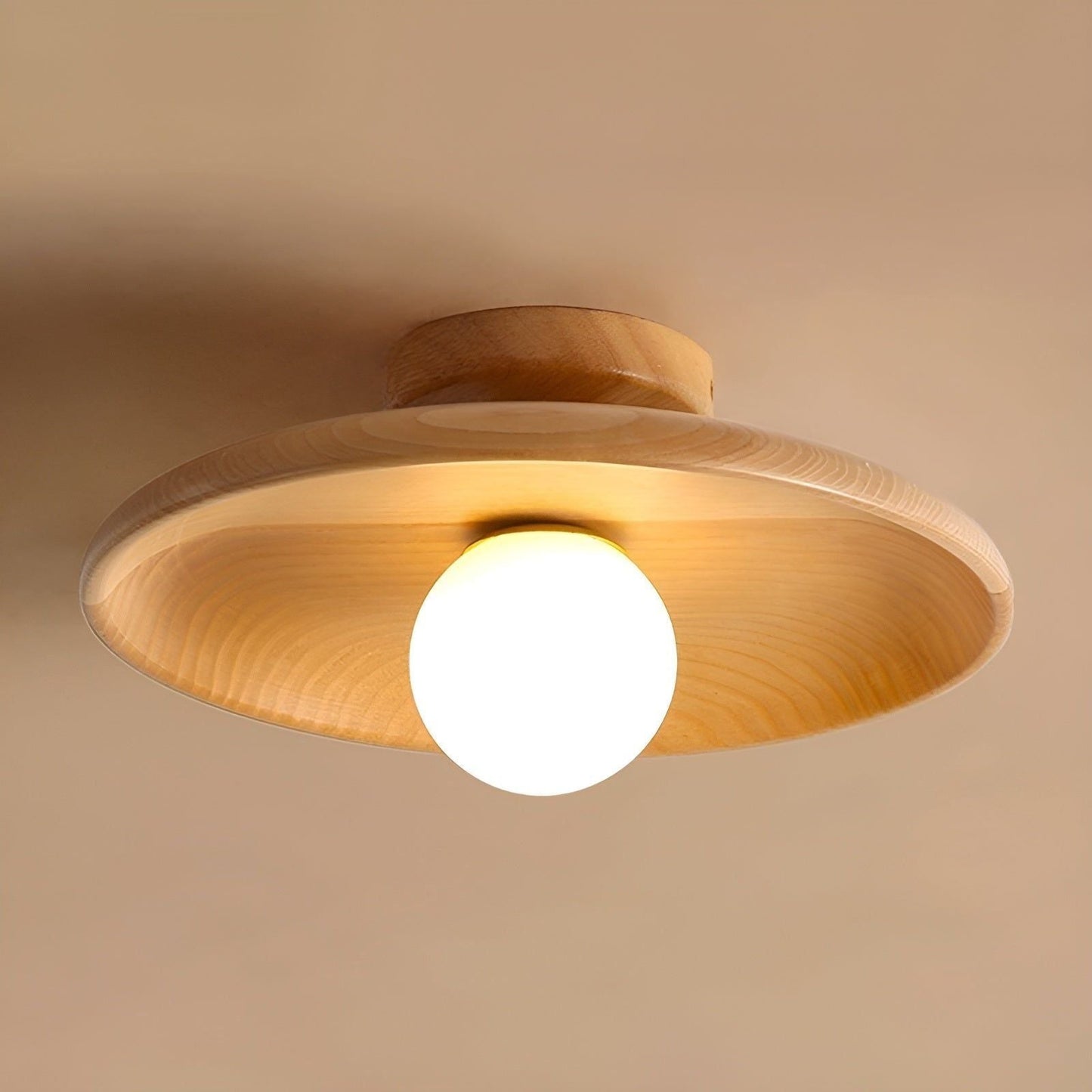 WoodBrehniss Light - Minimalistische Holzscheiben Wabi Sabi Deckenleuchte | Brehn