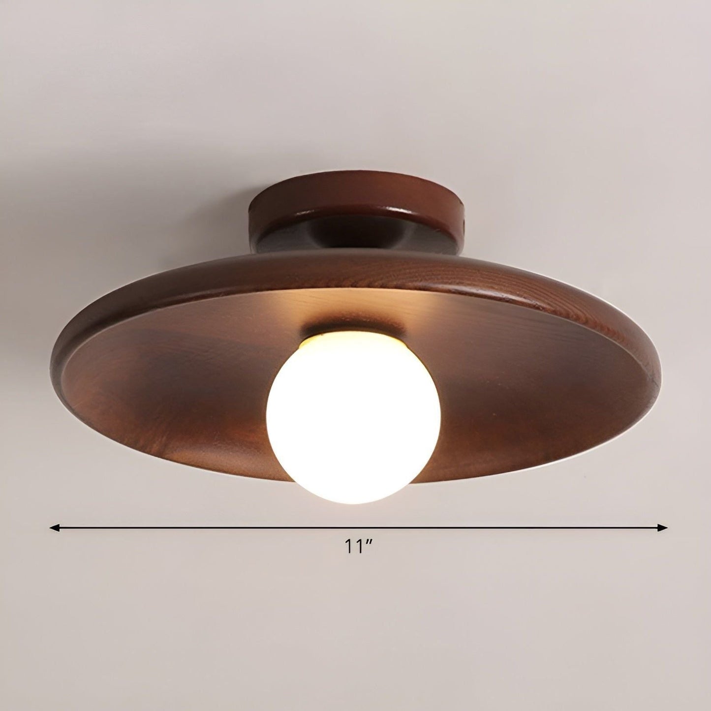 WoodBrehniss Light - Minimalistische Holzscheiben Wabi Sabi Deckenleuchte | Brehn