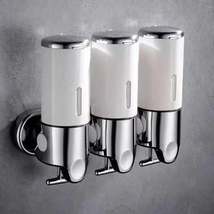 Wandseifenspender | SudsStation Badezimmer-Organizer | Edelstahl & ABS | 500 ml | Set mit 1–3 Stück