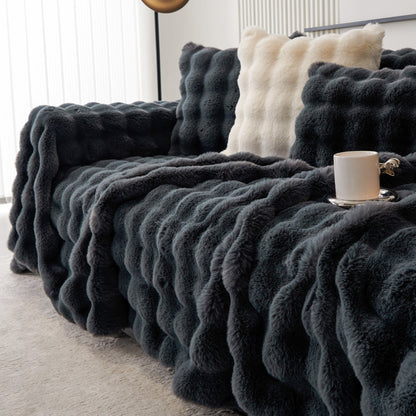 Luxe Ripple Faux Fur Sofa Cover - Modern, Stylisch & Langlebig Sofa Schutz | Brehn