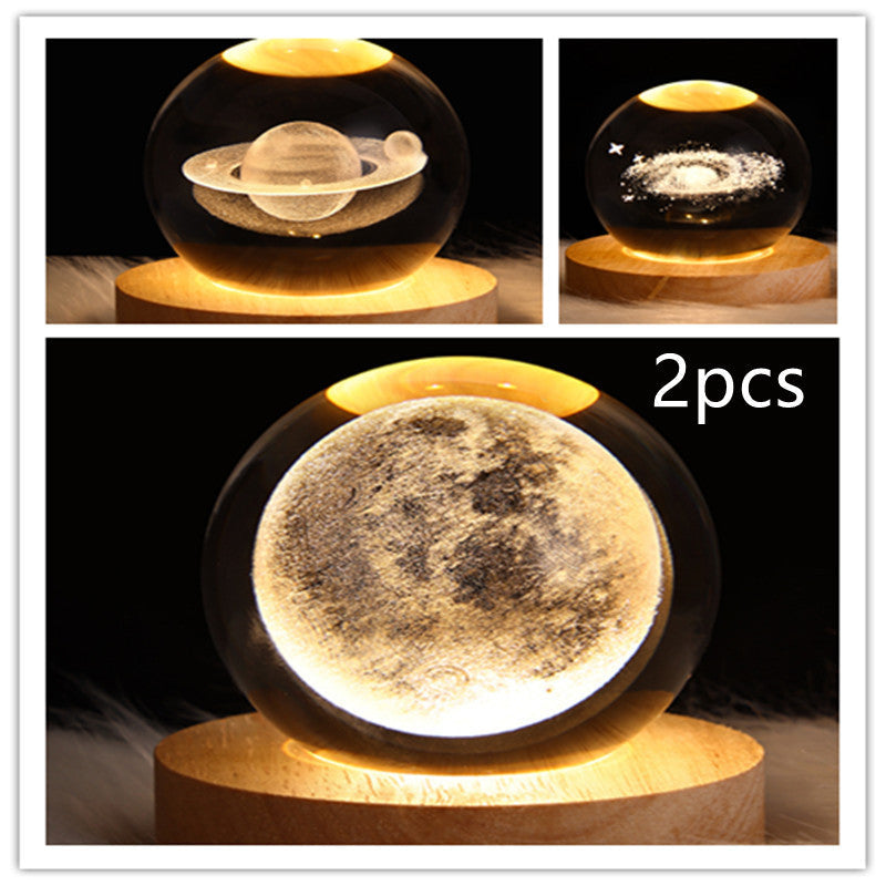 3D Galaxy Kristallkugel LED Nachtlicht | Brehn