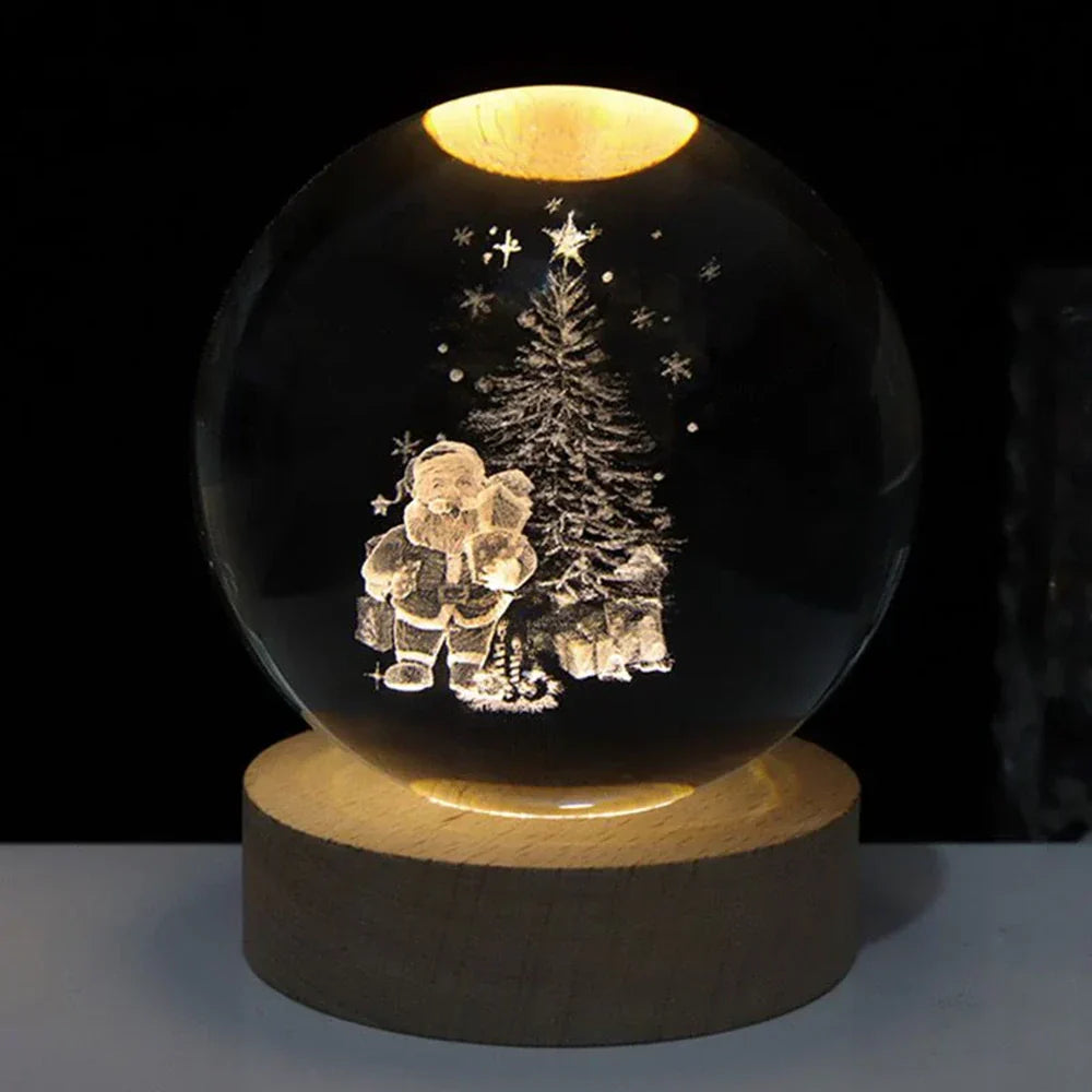 Brehn | LED-Nachtlicht mit 3D-Kristallkugel