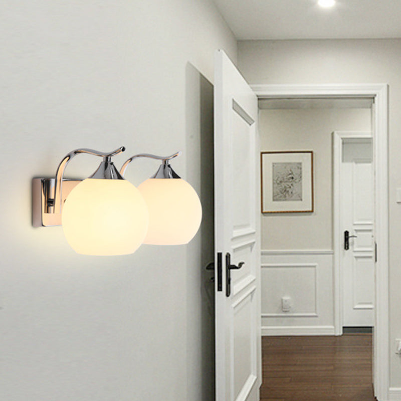Satin Opal Glas Kuppel Wandleuchte Einfache Stil Korridor Wandmontage Lampe | Brehn