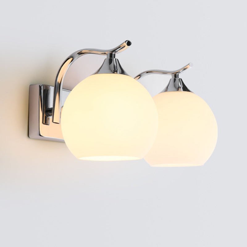 Satin Opal Glas Kuppel Wandleuchte Einfache Stil Korridor Wandmontage Lampe | Brehn