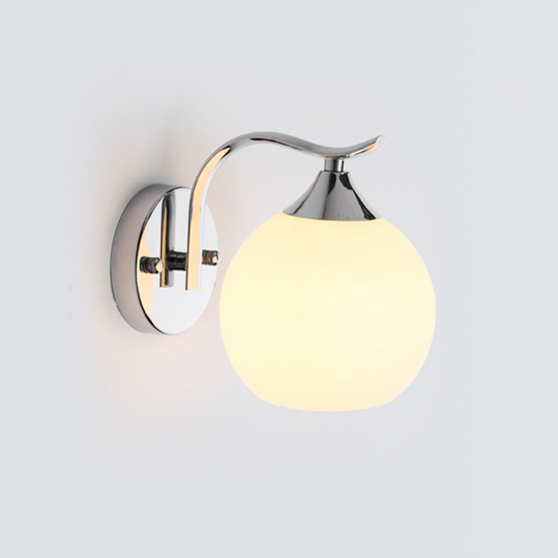 Satin Opal Glas Kuppel Wandleuchte Einfache Stil Korridor Wandmontage Lampe | Brehn