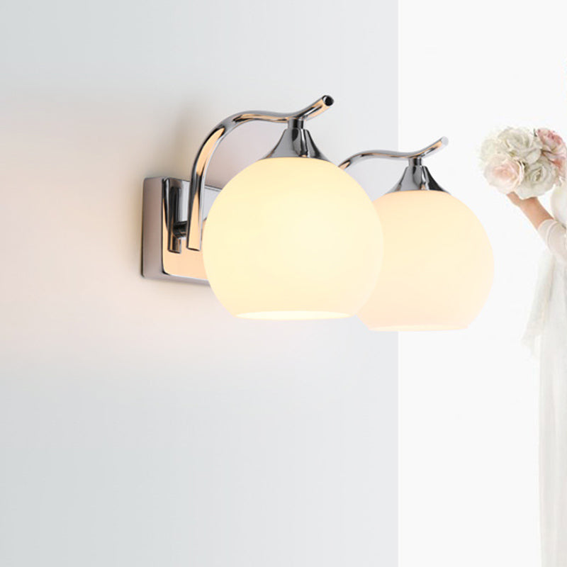 Satin Opal Glas Kuppel Wandleuchte Einfache Stil Korridor Wandmontage Lampe | Brehn