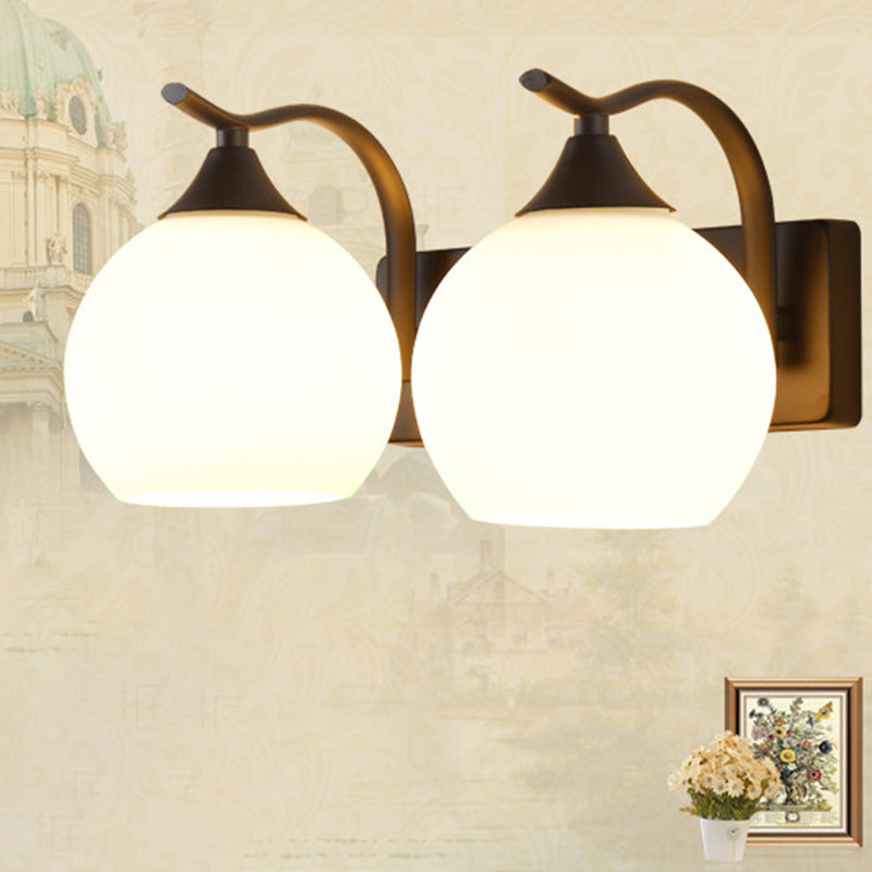 Satin Opal Glas Kuppel Wandleuchte Einfache Stil Korridor Wandmontage Lampe | Brehn