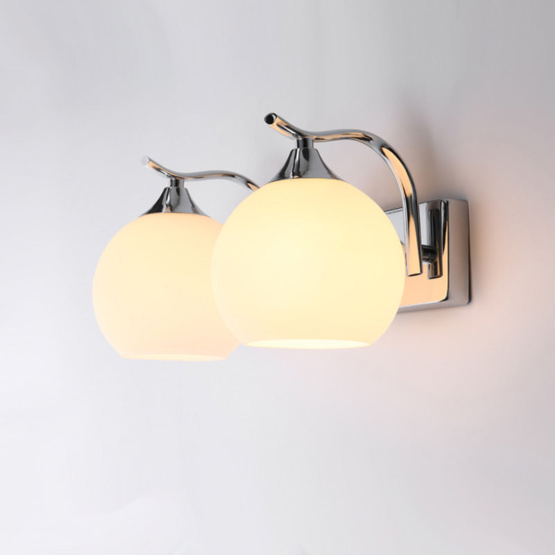 Satin Opal Glas Kuppel Wandleuchte Einfache Stil Korridor Wandmontage Lampe | Brehn