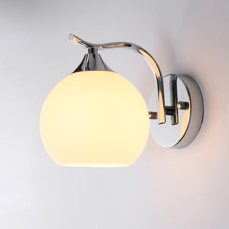 Satin Opal Glas Kuppel Wandleuchte Einfache Stil Korridor Wandmontage Lampe | Brehn