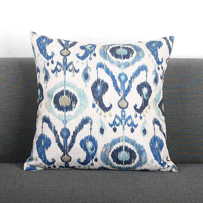 Ikat-Print Quadrat Decorative Throw Kissenbezug mit verborgener Reißverschluss