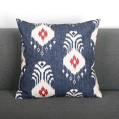 Ikat-Print Quadrat Decorative Throw Kissenbezug mit verborgener Reißverschluss
