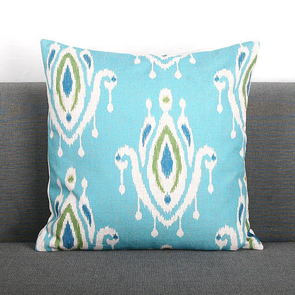 Ikat-Print Quadrat Decorative Throw Kissenbezug mit verborgener Reißverschluss