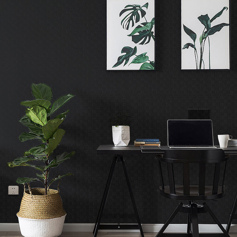 Brehn | Eenvoud Wallpaper Rolle Effen Farbe Muster Ungestückte Wandverkleidung in Dunkler Farbe