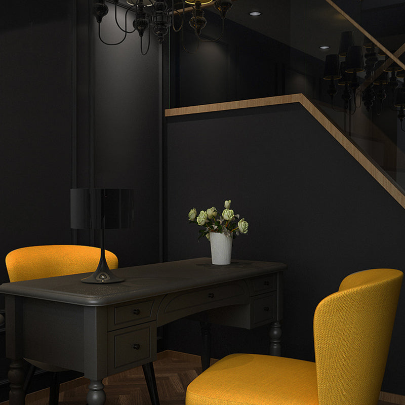 Brehn | Eenvoud Wallpaper Rolle Effen Farbe Muster Ungestückte Wandverkleidung in Dunkler Farbe