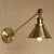 Vintage konische Wandleuchte 1-Lampe Eisen Wandmontierte Lampe in Messing für Schlafzimmer | Brehn