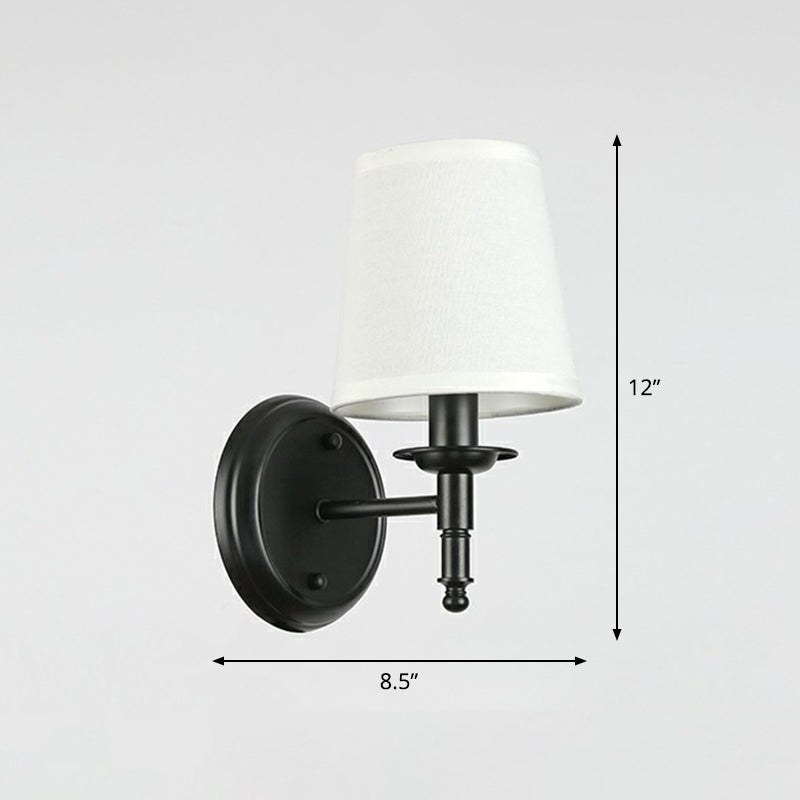 Minimalistische Kegelschirm Wandbeleuchtung Stoff 1 Kopf Nachttisch Wandmontierte Leselampe | Brehn
