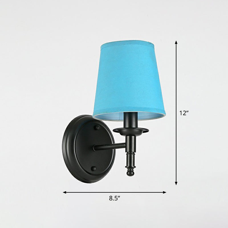 Minimalistische Kegelschirm Wandbeleuchtung Stoff 1 Kopf Nachttisch Wandmontierte Leselampe | Brehn