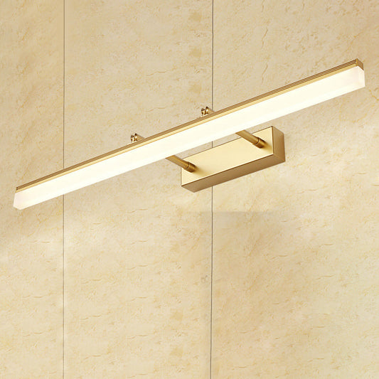 16"/19.5" W Rechte Wandlampe Beleuchtung Moderner Stil Acryl LED Badezimmer Waschbecken Leuchte in Gold, Warm/Weiß Licht | Brehn