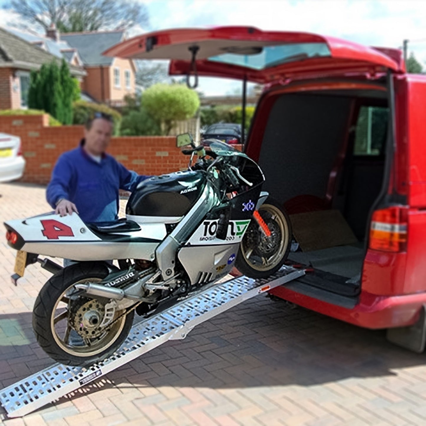 Auffahrrampe Klappbar 340kg Faltbare Alu Verladerampe Motorrad | Brehn
